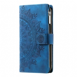 Kožený Kryt Xiaomi Redmi Note 13 5g Peněženka Na Řemínky Mandala