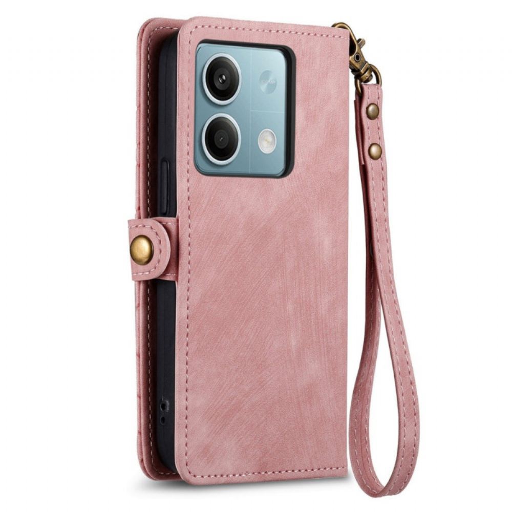 Kožený Kryt Xiaomi Redmi Note 13 5g Retro Efekt S Páskem