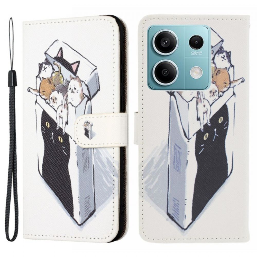 Kožený Kryt Xiaomi Redmi Note 13 5g Tanga Cats