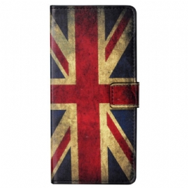 Kožený Kryt Xiaomi Redmi Note 13 5g Vintage Anglická Vlajka