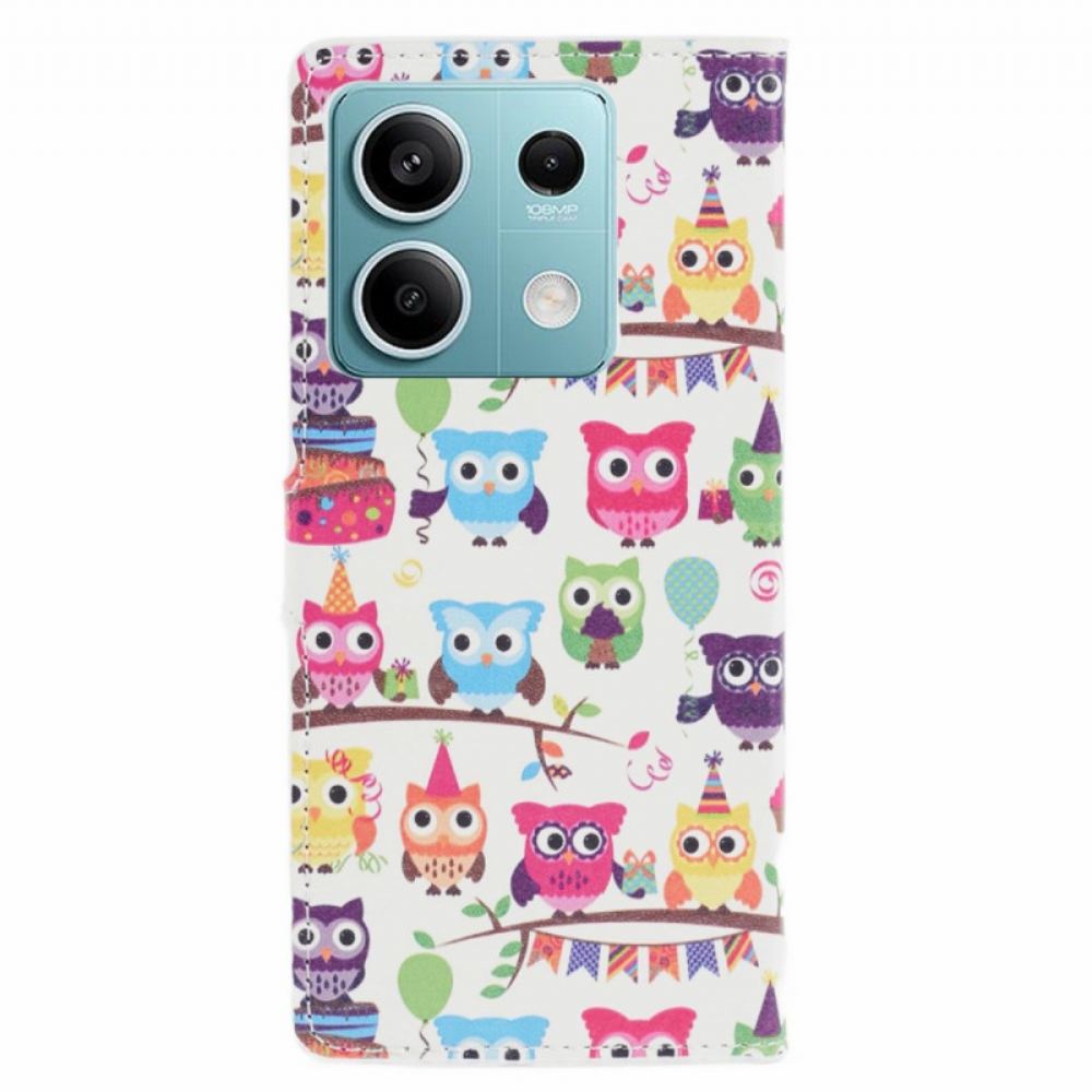 Kožený Kryt Xiaomi Redmi Note 13 5g Vzor Sovy