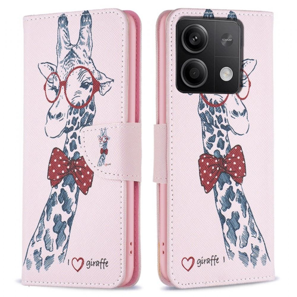 Kožený Kryt Xiaomi Redmi Note 13 5g Žirafa Intello