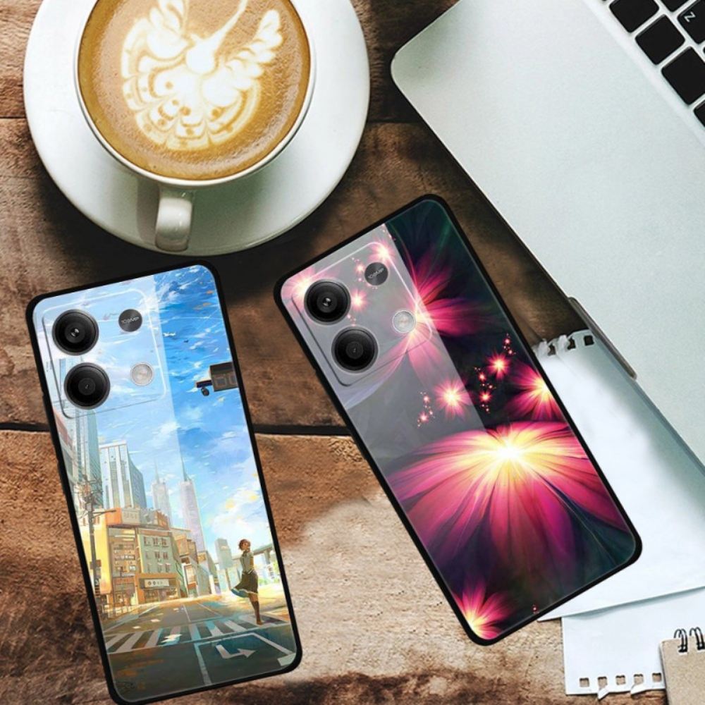 Kryt Xiaomi Redmi Note 13 5g Kryty Na Mobil Tvrzené Sklo Lotus Se Zářivým Světlem