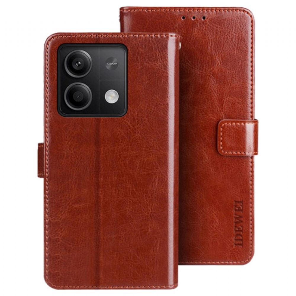 Peněženková Pouzdra Xiaomi Redmi Note 13 5g Kryty Na Mobil Kožený Efekt Idewei