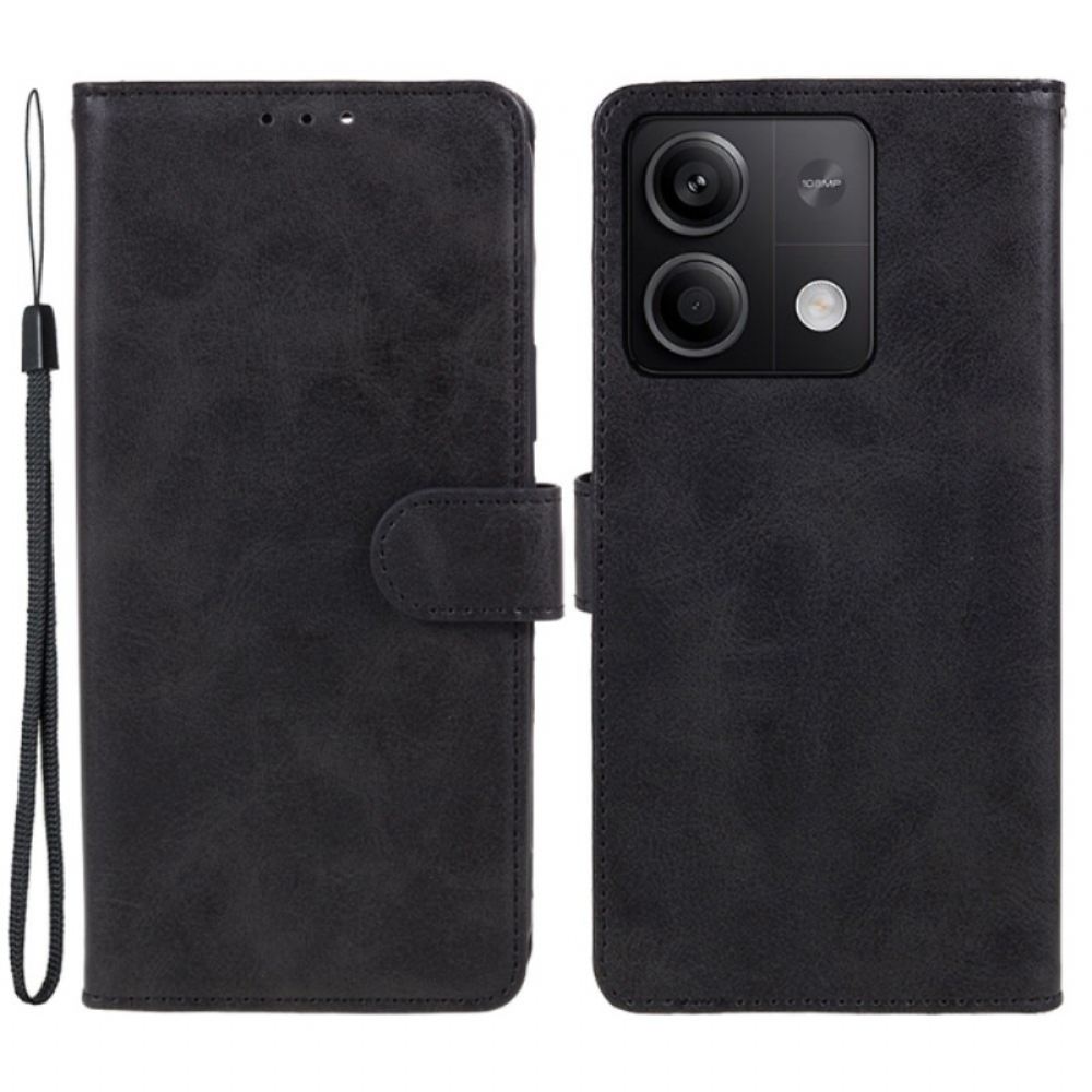Peněženková Pouzdra Xiaomi Redmi Note 13 5g Kryty Na Mobil Kožený Efekt S Páskem