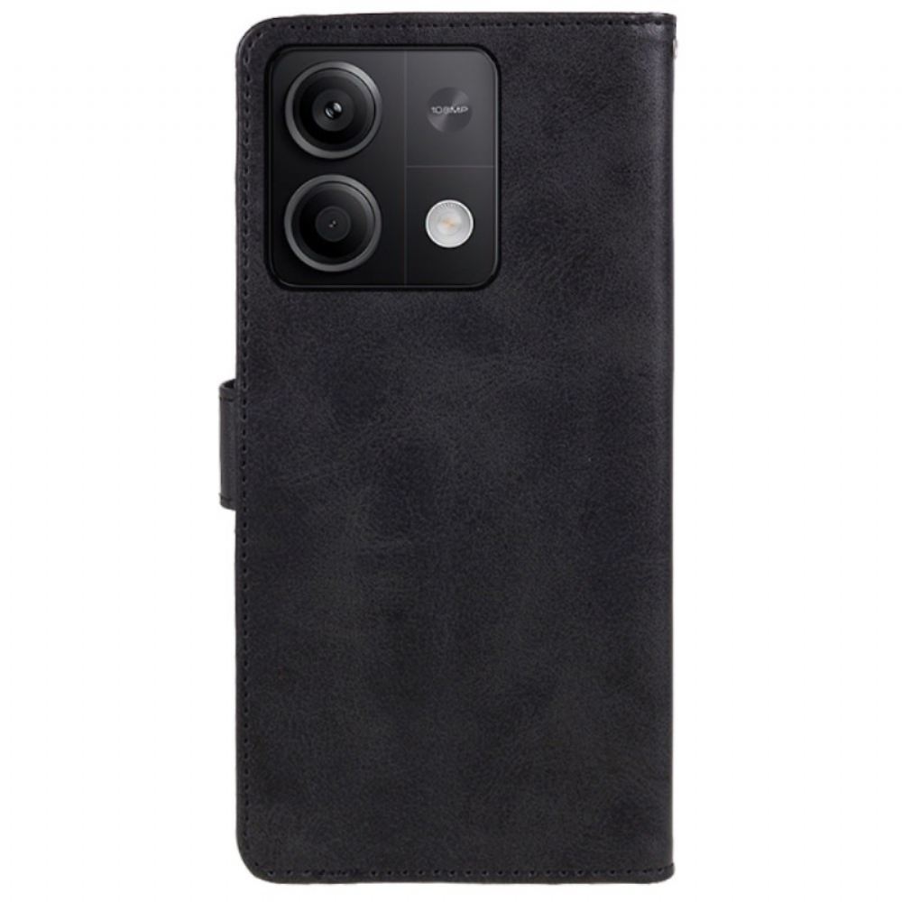 Peněženková Pouzdra Xiaomi Redmi Note 13 5g Kryty Na Mobil Kožený Efekt S Páskem