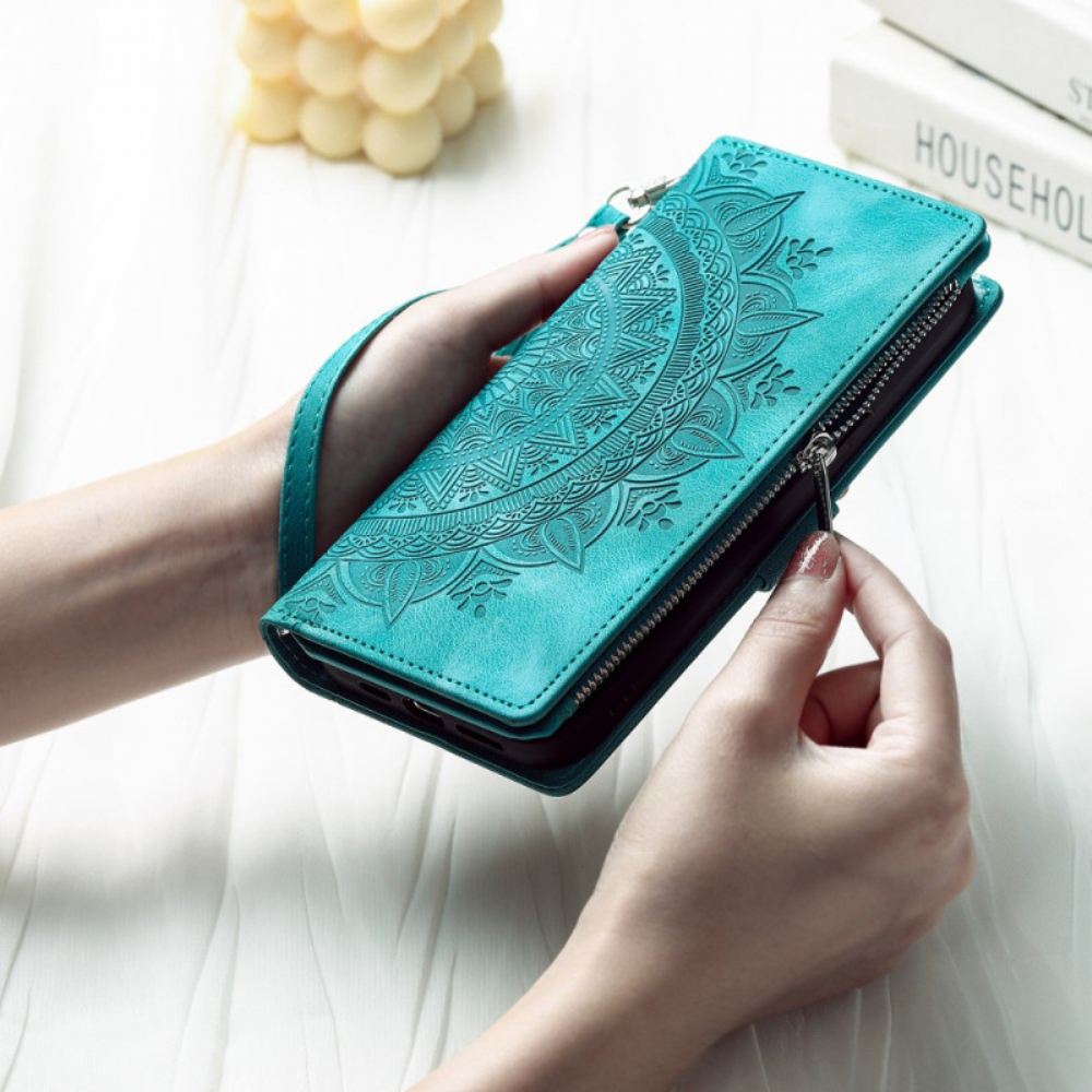 Peněženková Pouzdra Xiaomi Redmi Note 13 5g Kryty Na Mobil Mandala Kožená Peněženka S Řemínkem