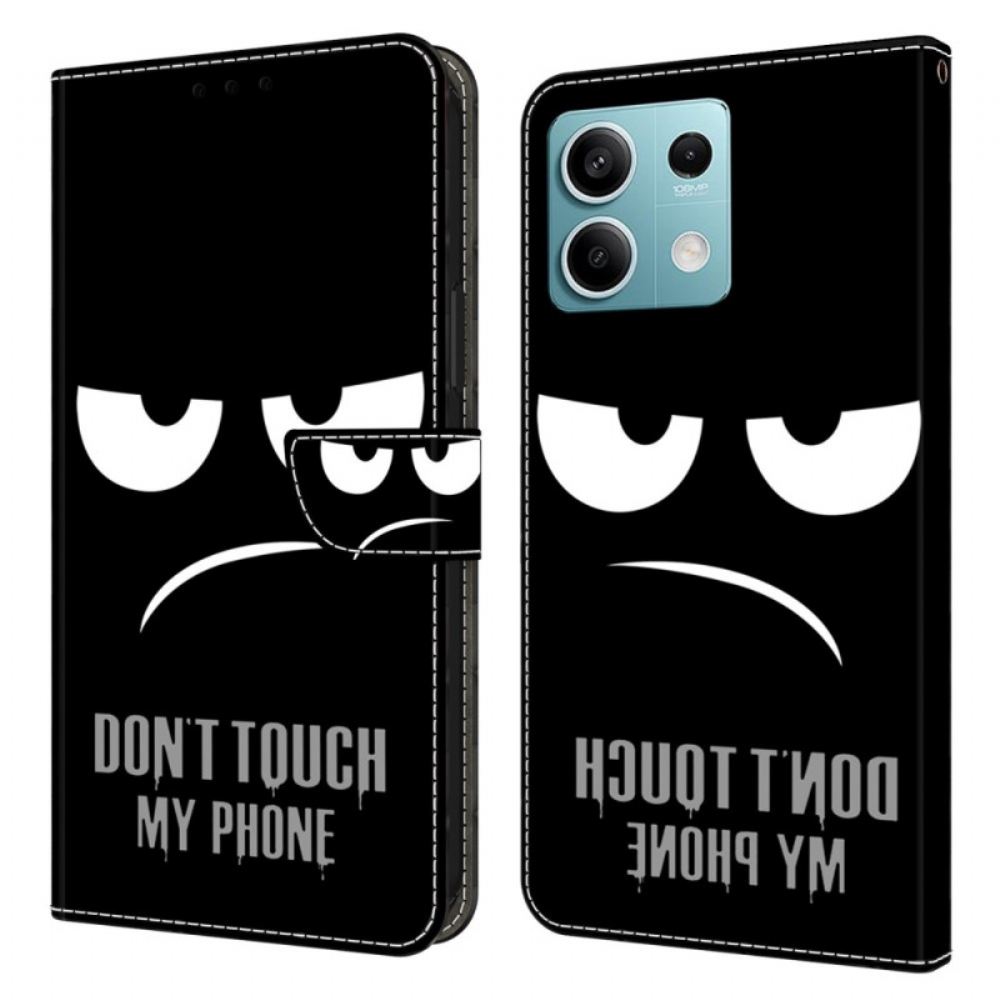 Peněženková Pouzdra Xiaomi Redmi Note 13 5g Kryty Na Mobil Nedotýkejte Se Mého Telefonu