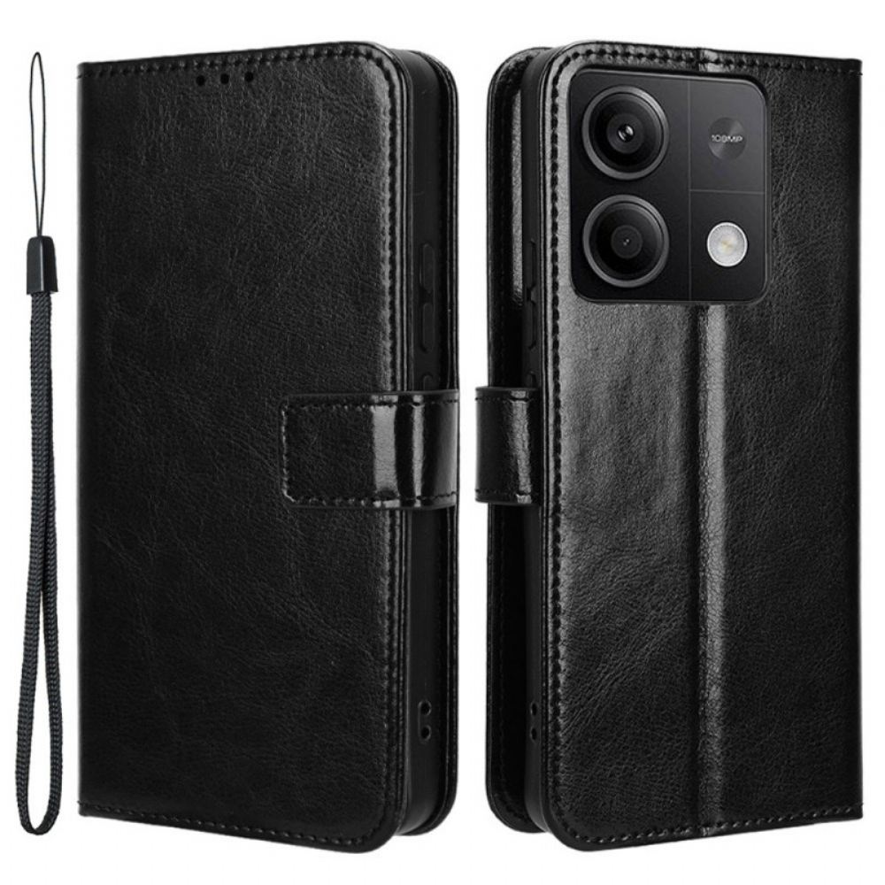 Peněženková Pouzdra Xiaomi Redmi Note 13 5g Kryty Na Mobil Okázalá Umělá Kůže S Páskem