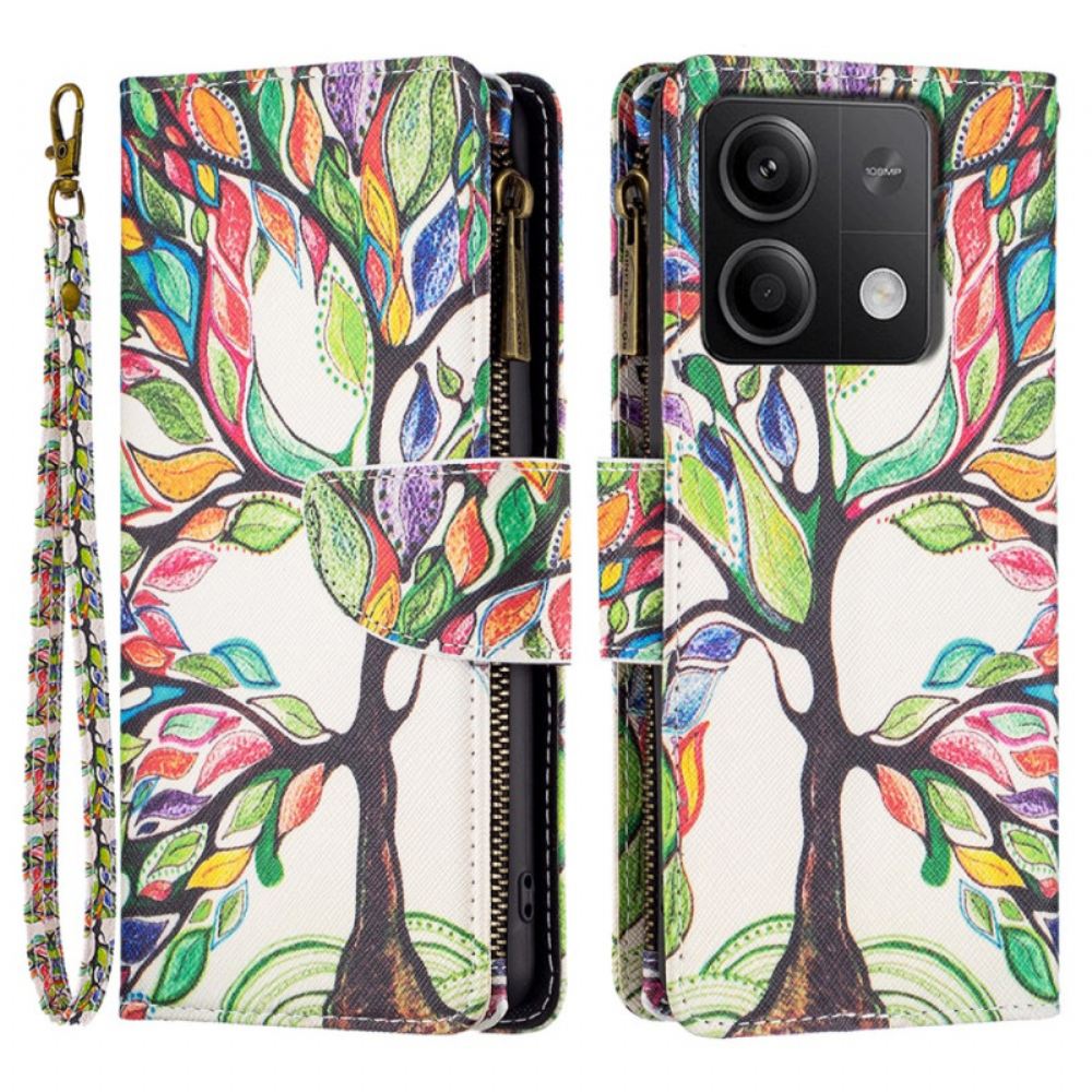 Peněženková Pouzdra Xiaomi Redmi Note 13 5g Kryty Na Mobil Peněženka Tree Of Life S Popruhem