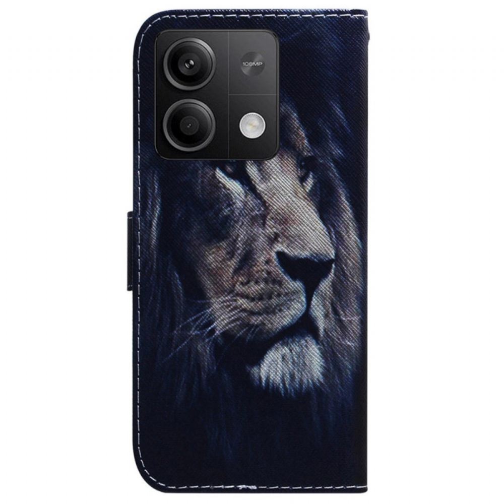 Peněženková Pouzdra Xiaomi Redmi Note 13 5g Kryty Na Mobil Snící Lev