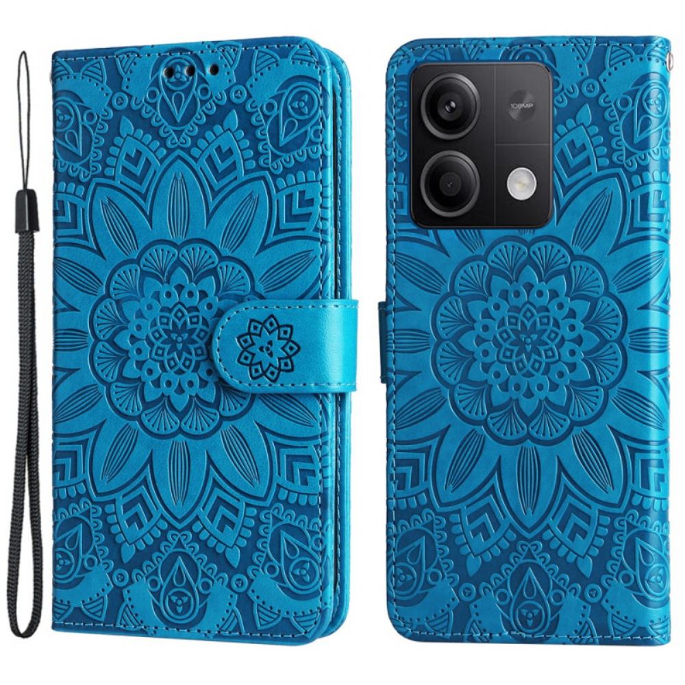 Peněženková Pouzdra Xiaomi Redmi Note 13 5g Slunečnicový Vzor S Páskem