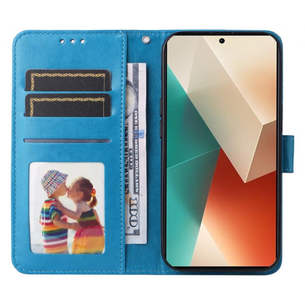 Peněženková Pouzdra Xiaomi Redmi Note 13 5g Slunečnicový Vzor S Páskem