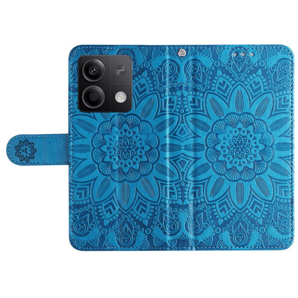 Peněženková Pouzdra Xiaomi Redmi Note 13 5g Slunečnicový Vzor S Páskem
