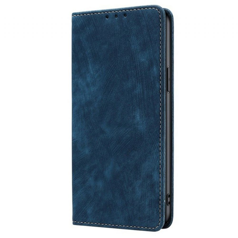 Kožené Pouzdro Folio Na Vivo V50 5g Vintage Semišový Efekt