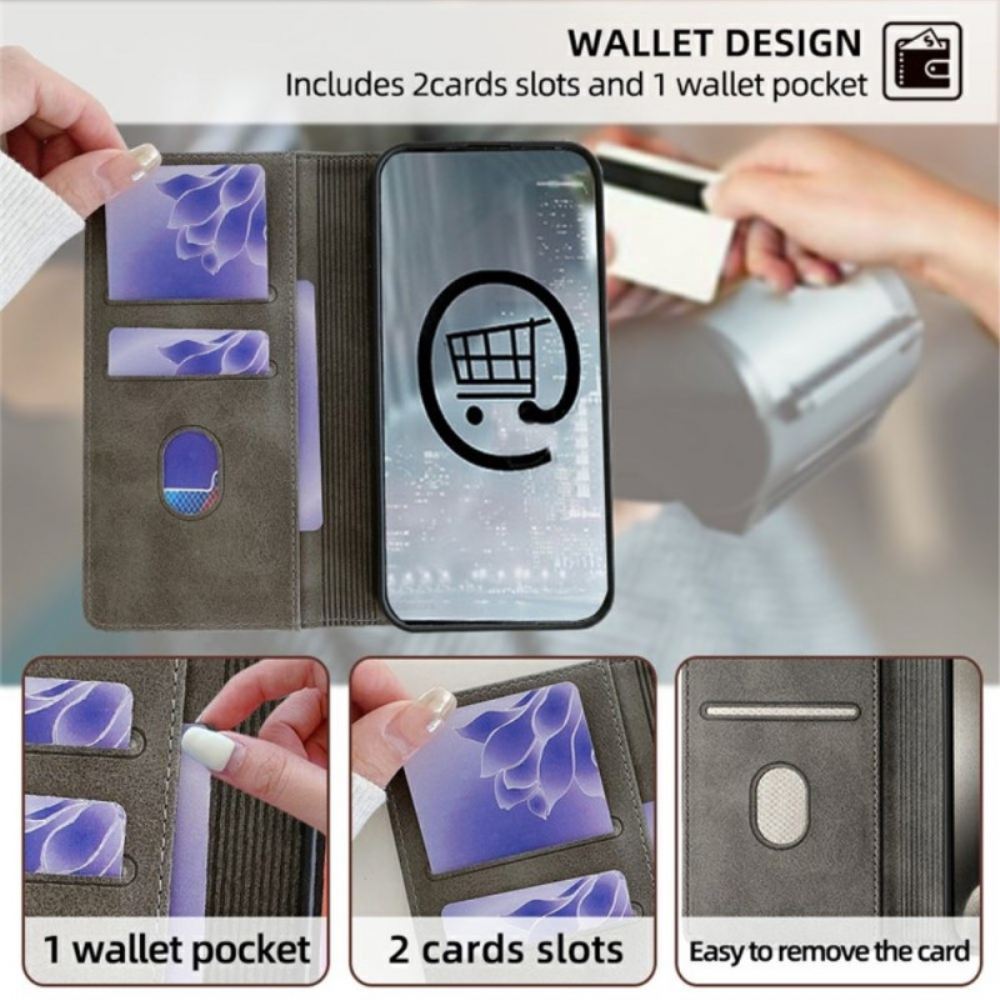 Kožené Pouzdro Vivo V50 5g Kryty Na Mobil Dvoubarevná Rfid