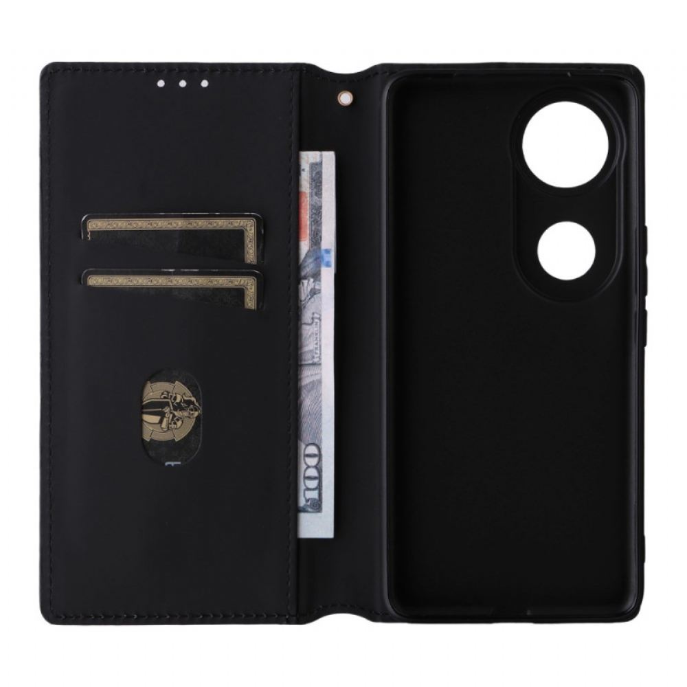 Kožené Pouzdro Vivo V50 5g Kryty Na Mobil S Potištěným Diamantovým Vzorem