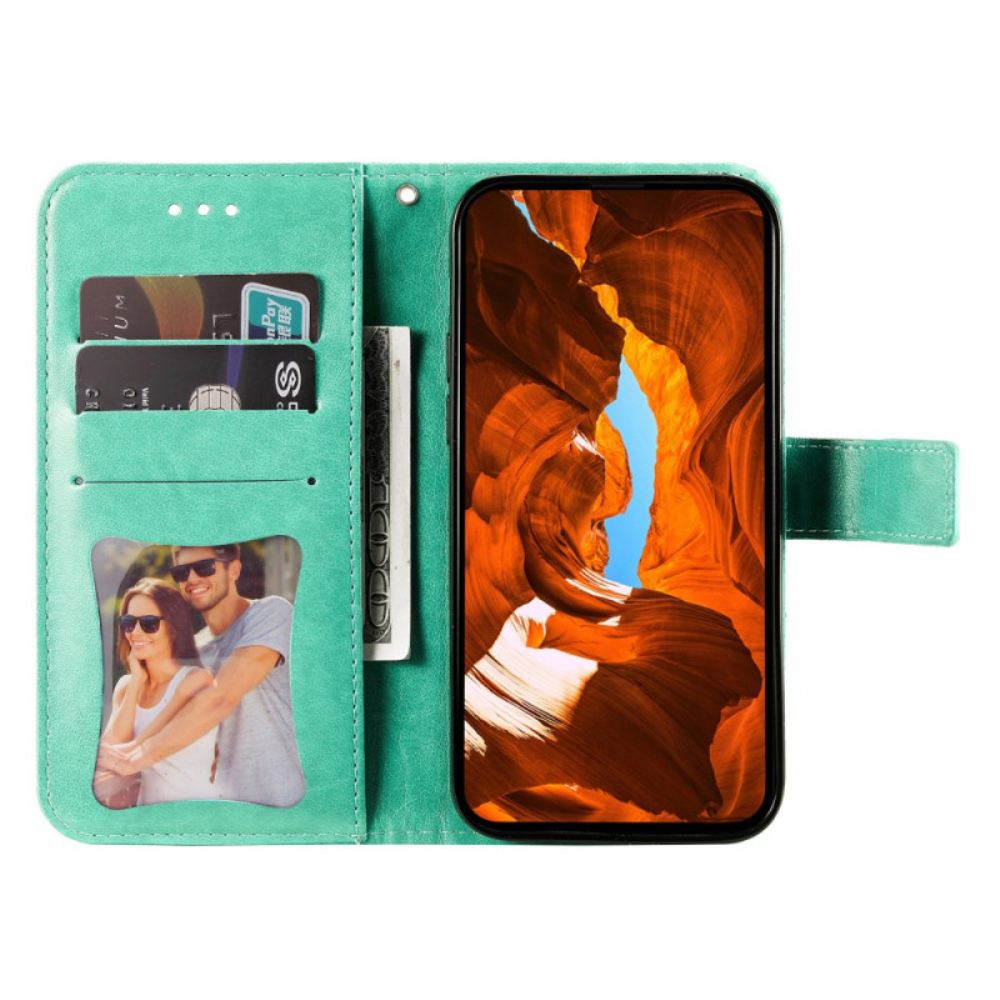 Kožený Kryt Na Vivo V50 5g Otisk Prstu Mandala