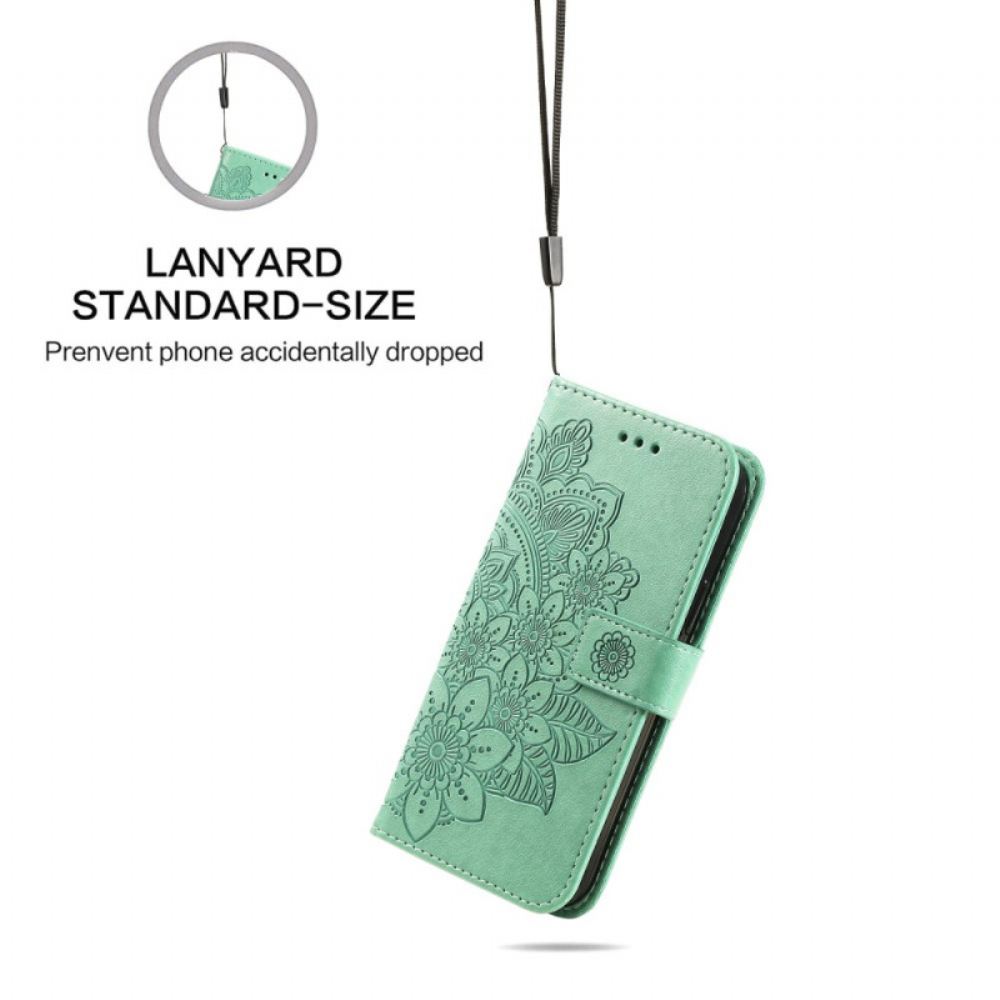 Kožený Kryt Na Vivo V50 5g Otisk Prstu Mandala