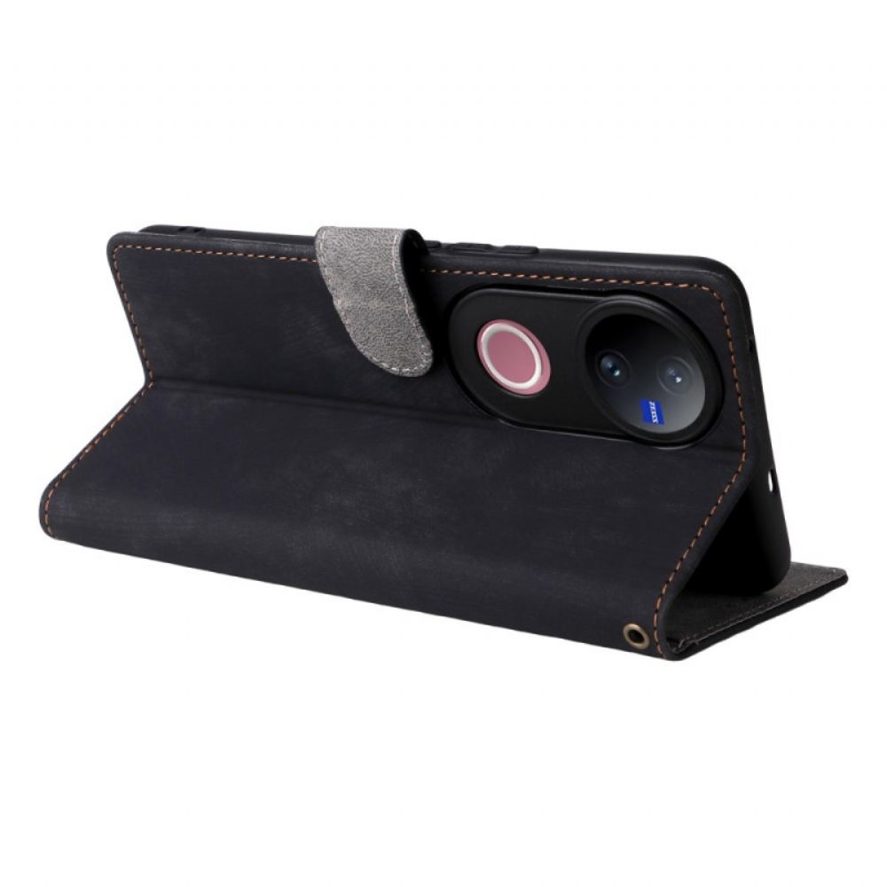 Kožený Kryt Vivo V50 5g Rfid Ochrana A Popruh