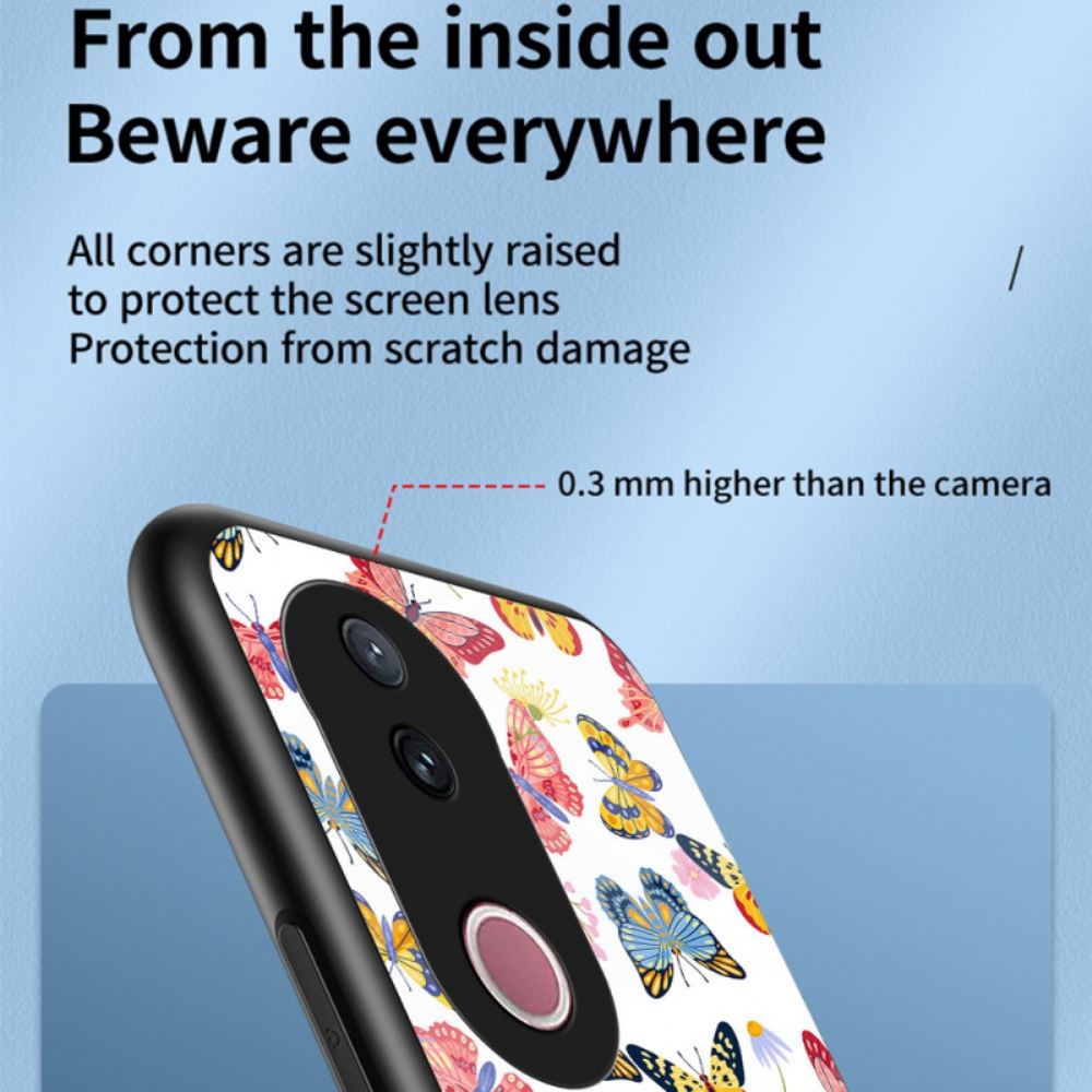 Kryt Vivo V50 5g Tvrzené Sklo S Motýlím Vzorem