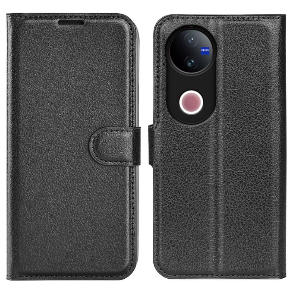Peněženková Pouzdra Vivo V50 5g Kryty Na Mobil Umělá Kůže Liči