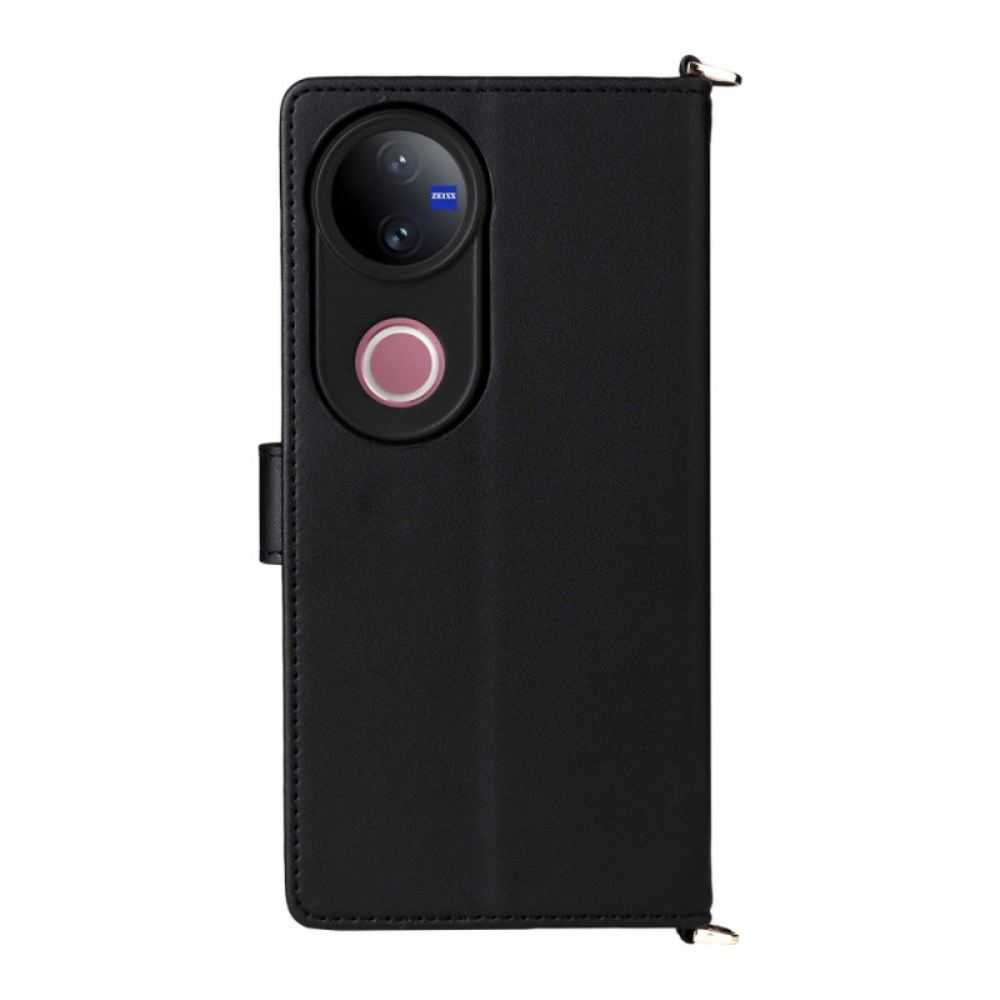Peněženková Pouzdra Vivo V50 5g Prošívané S Popruhy