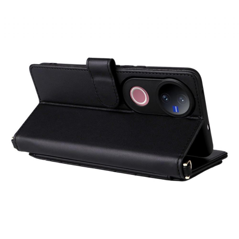 Peněženková Pouzdra Vivo V50 5g Prošívané S Popruhy