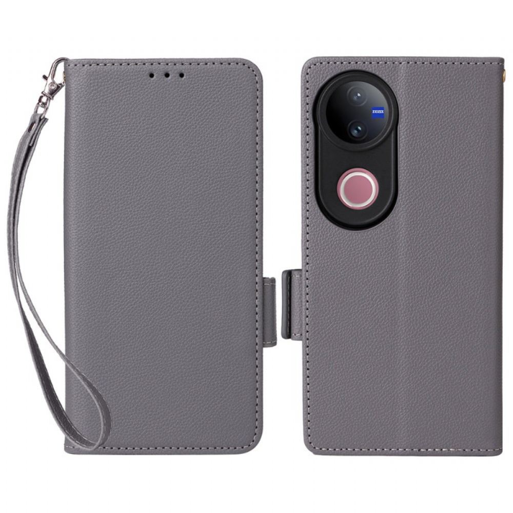 Peněženková Pouzdra Vivo V50 5g Umělá Kůže S Popruhem