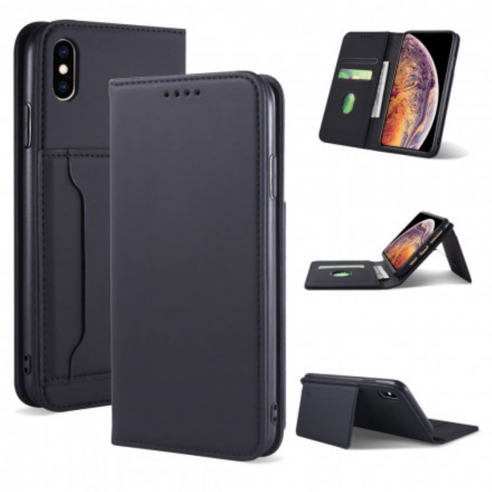 Kryty Na Mobil Na iPhone XS Max Flipové Pouzdro Držák Podpůrné Karty