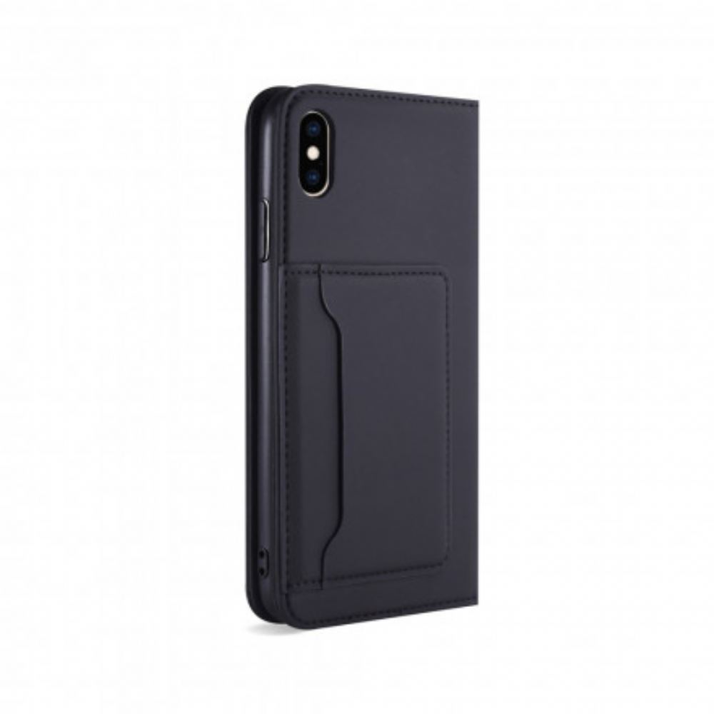 Kryty Na Mobil Na iPhone XS Max Flipové Pouzdro Držák Podpůrné Karty