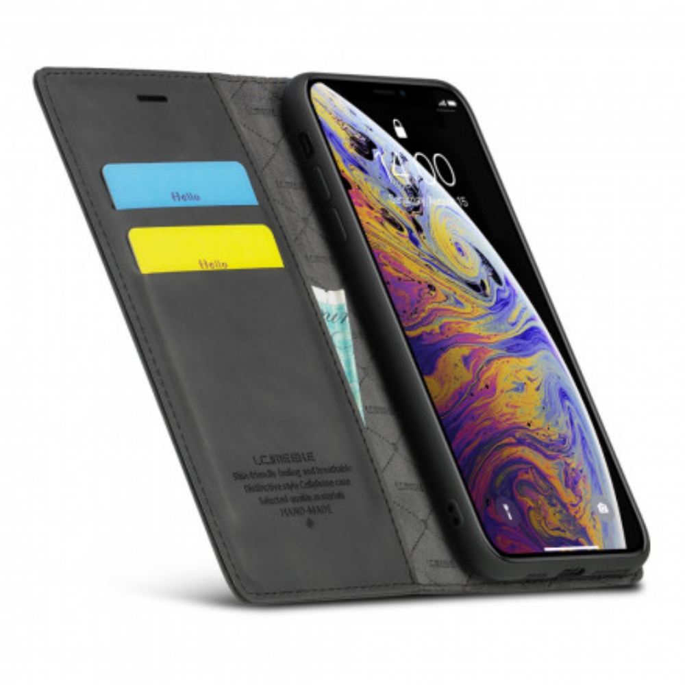 Kryty Na Mobil Na iPhone XS Max Flipové Pouzdro Kožený Efekt Lc.imeeke