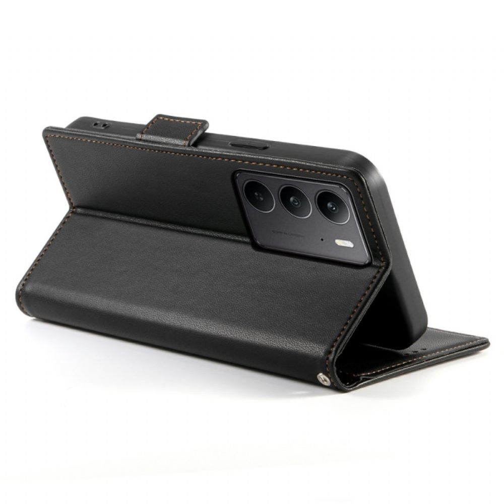 Kožené Pouzdro Folio Na Realme C75 Nýt