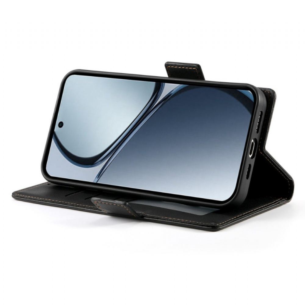 Kožené Pouzdro Folio Na Realme C75 Nýt