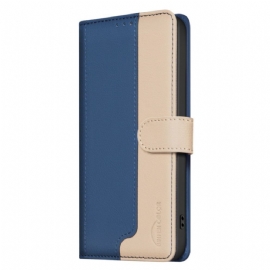 Kožený Kryt Realme C75 Dvoubarevná Barva Binfen