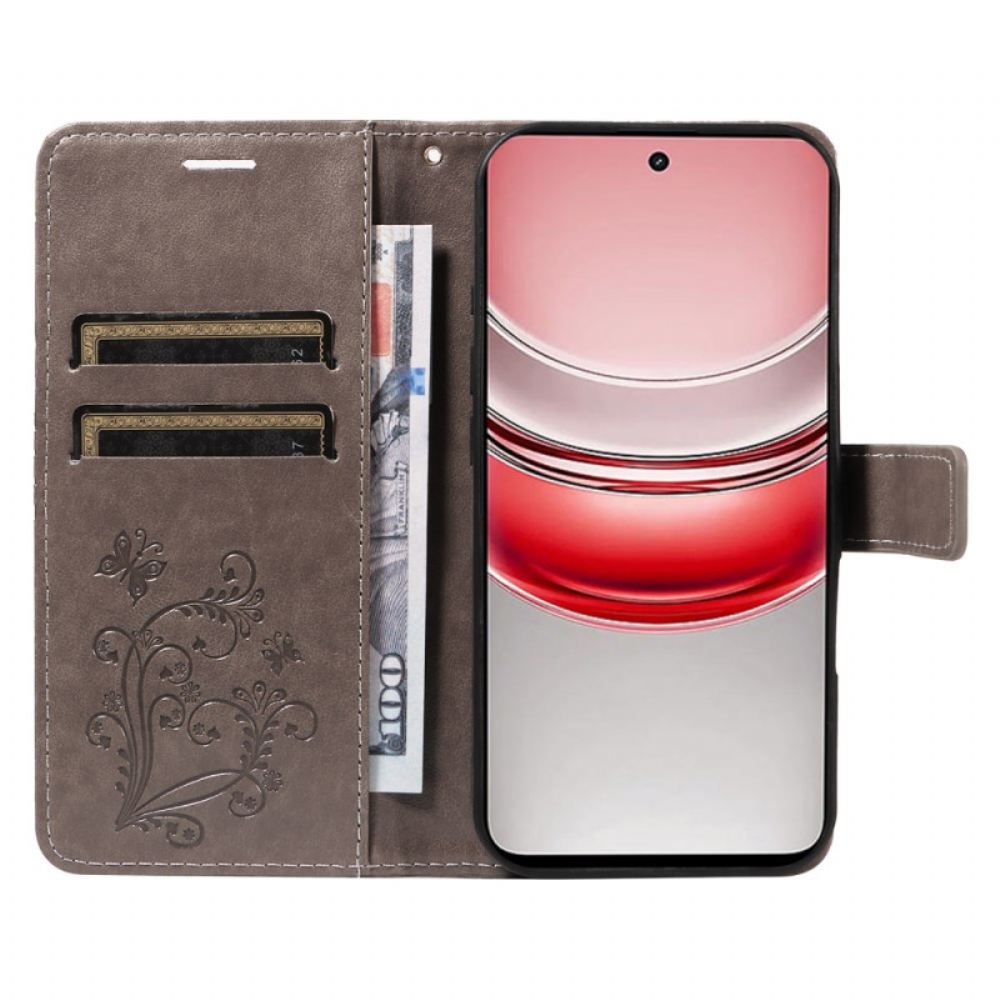 Kožený Kryt Realme C75 Obří Motýli