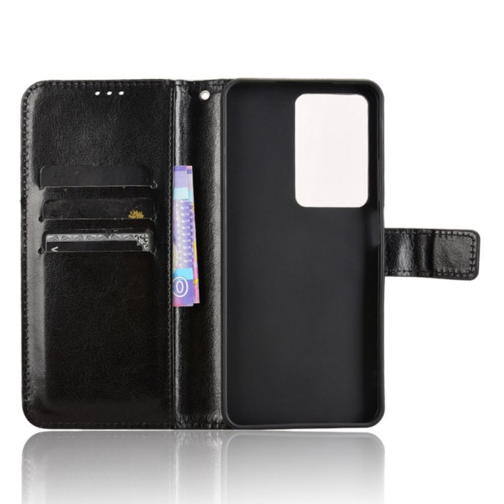 Kožený Kryt Realme C75 Okázalá Umělá Kůže