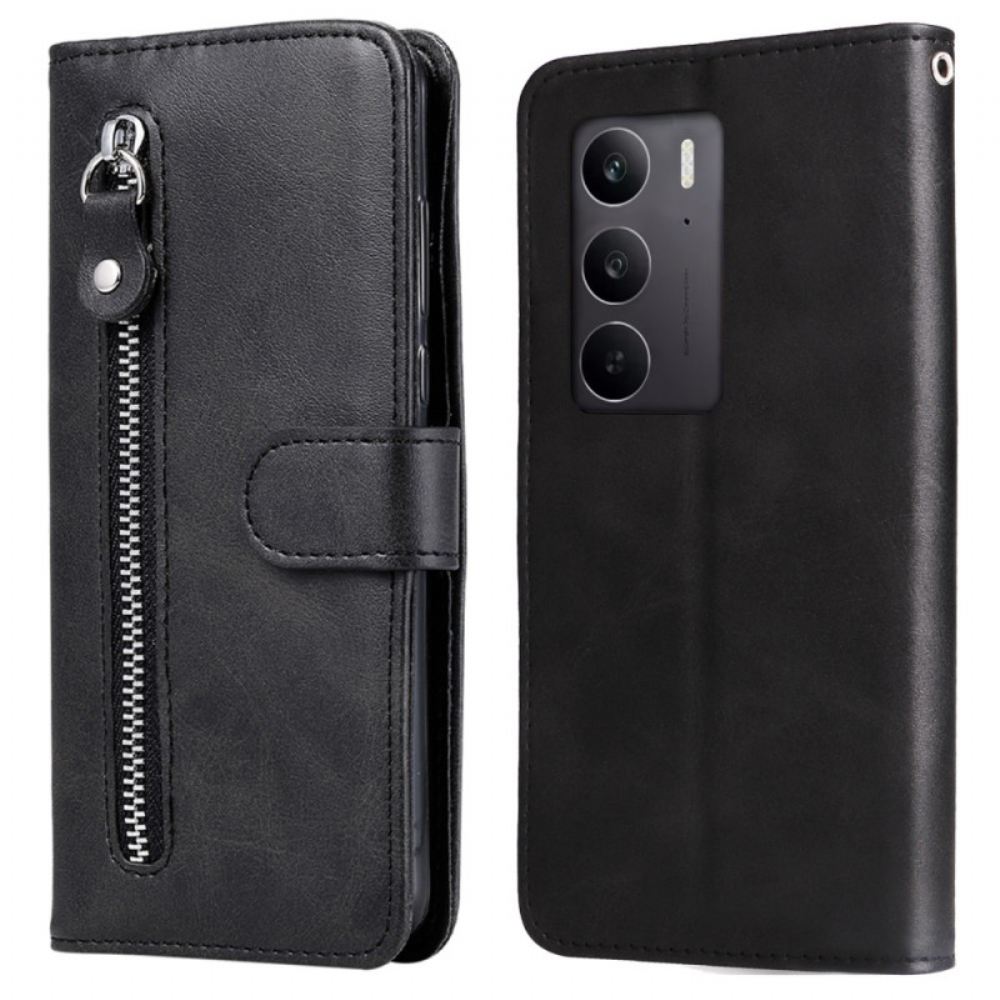 Kožený Kryt Realme C75 Pouzdro Na Zip