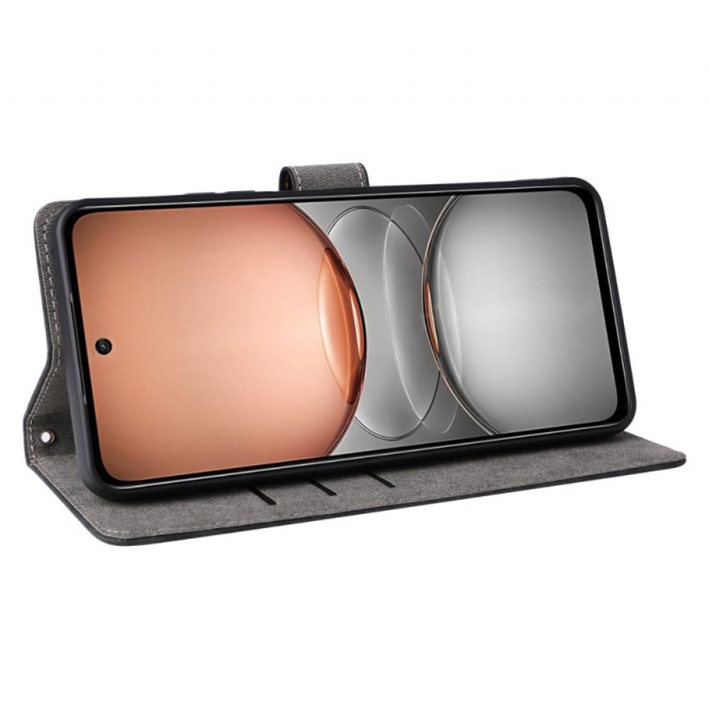 Kožený Kryt Realme C75 Rfid Ochrana Semišový Efekt