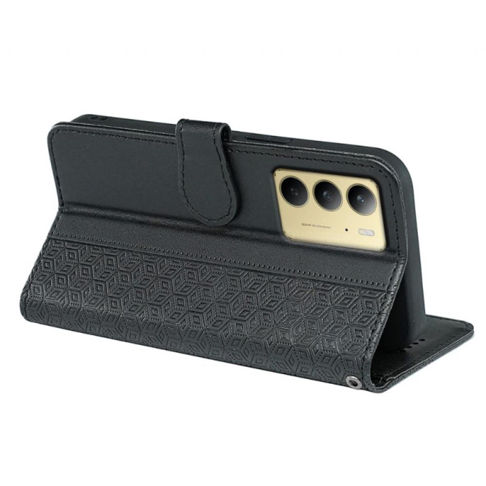 Kožený Kryt Realme C75 Vlys S Popruhem