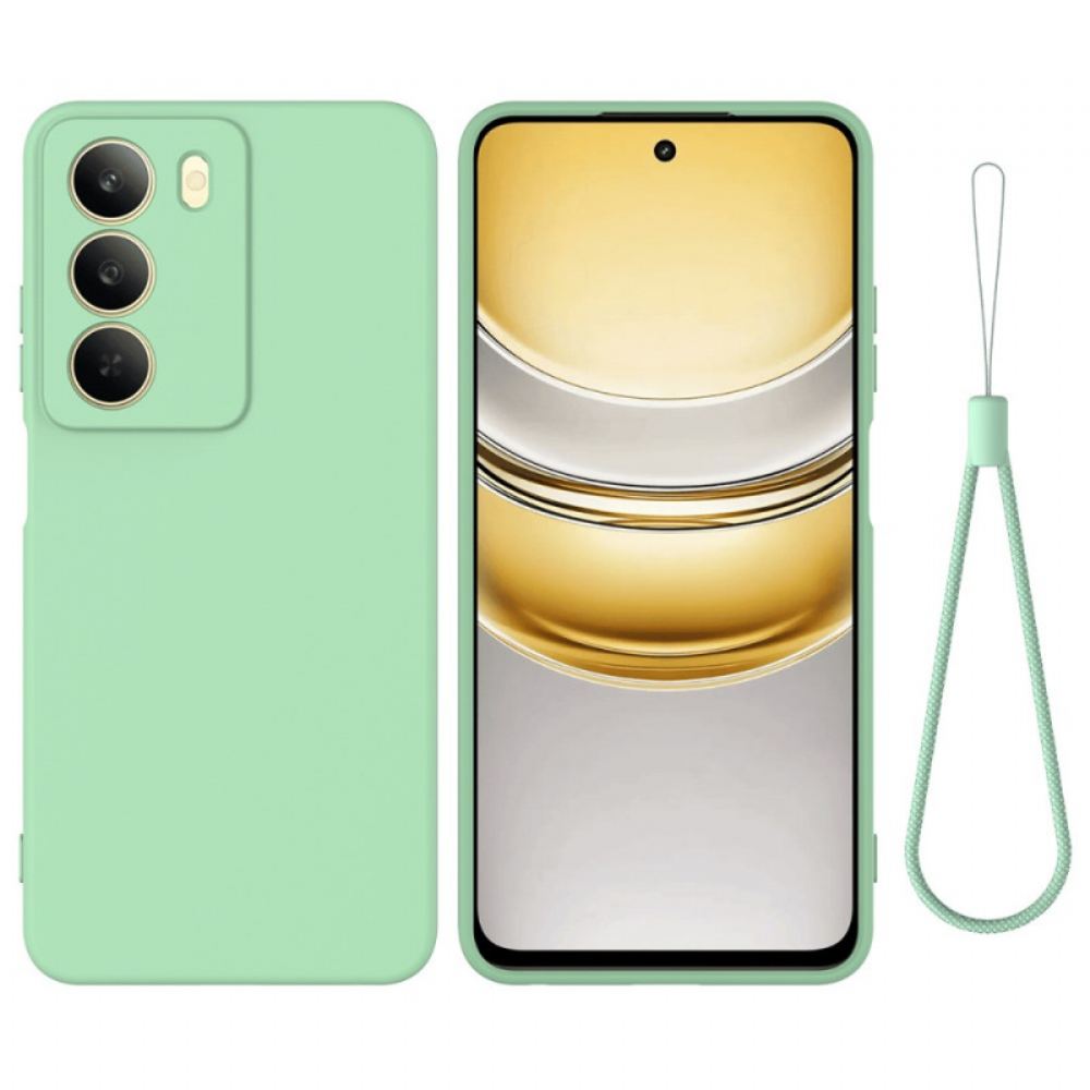 Kryt Na Realme C75 Tekutý Silikon S Řemínkem