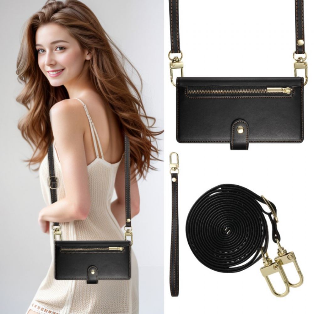 Peněženková Pouzdra Realme C75 Kompletní Peněženka S Popruhem A Ramenním Popruhem