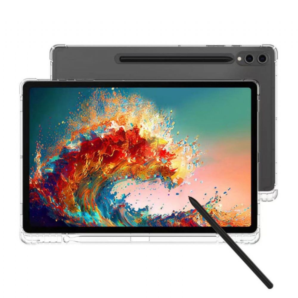Kryt Samsung Galaxy Tab S9 Plus Kryty Na Mobil Transparentní Se Zesílenými Rohy A Držákem Stylusu