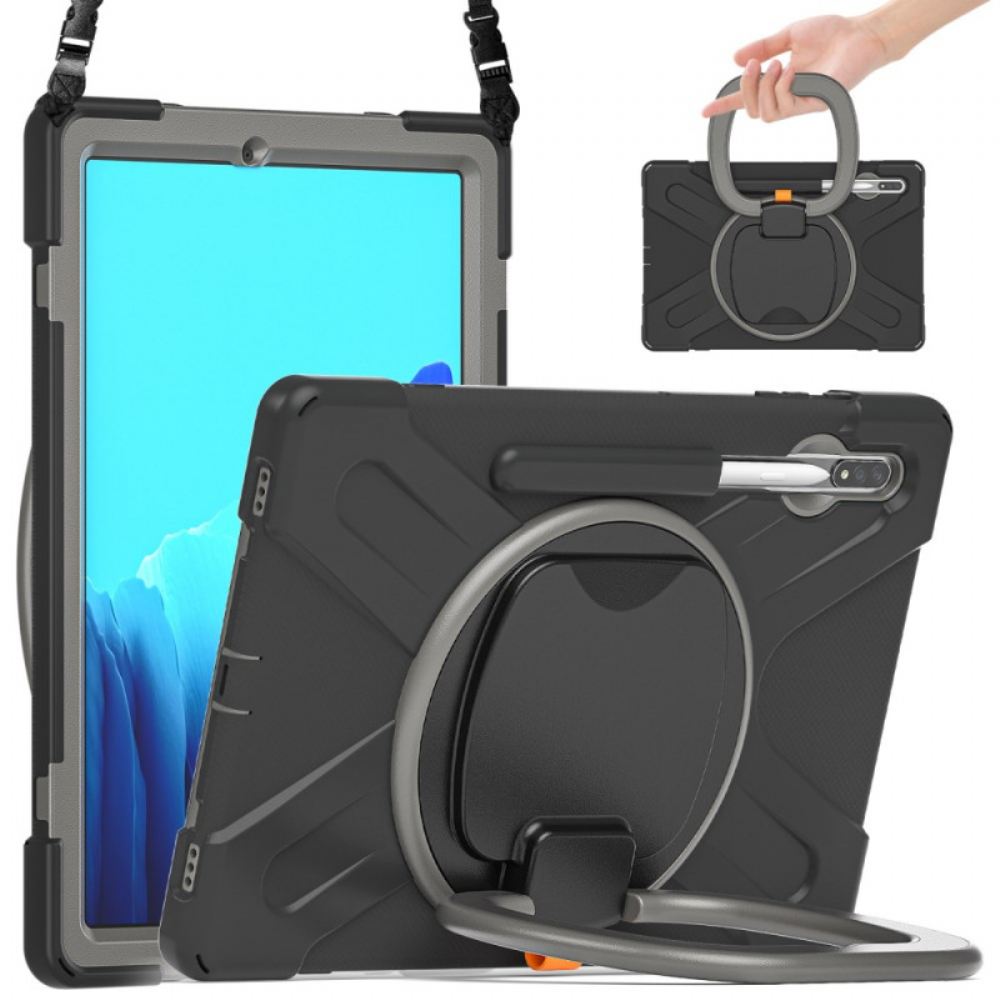 Kryt Samsung Galaxy Tab S9 Plus Otočný Stojan S Popruhem