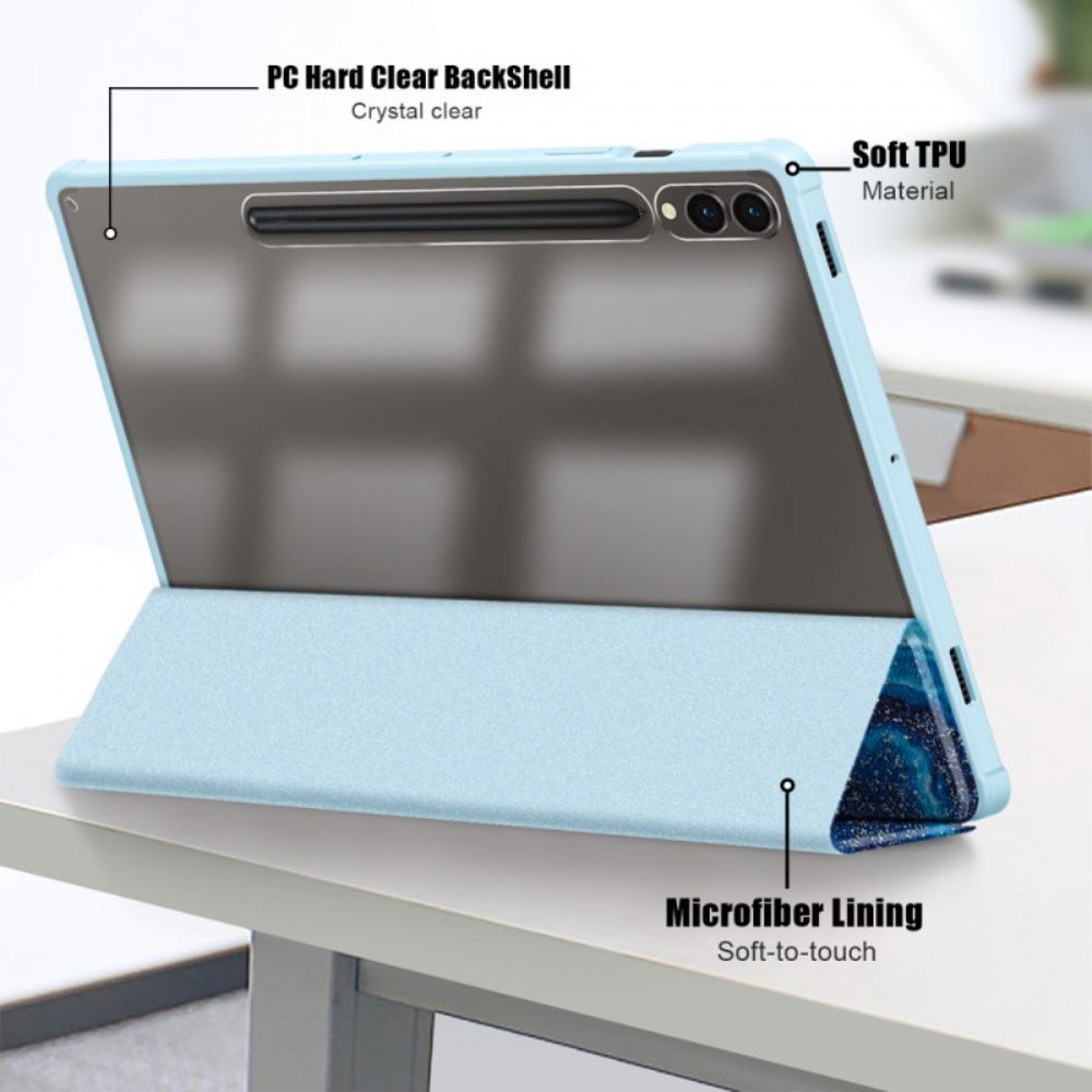 Samsung Galaxy Tab S9 Plus Transparentní Vlna Zpět