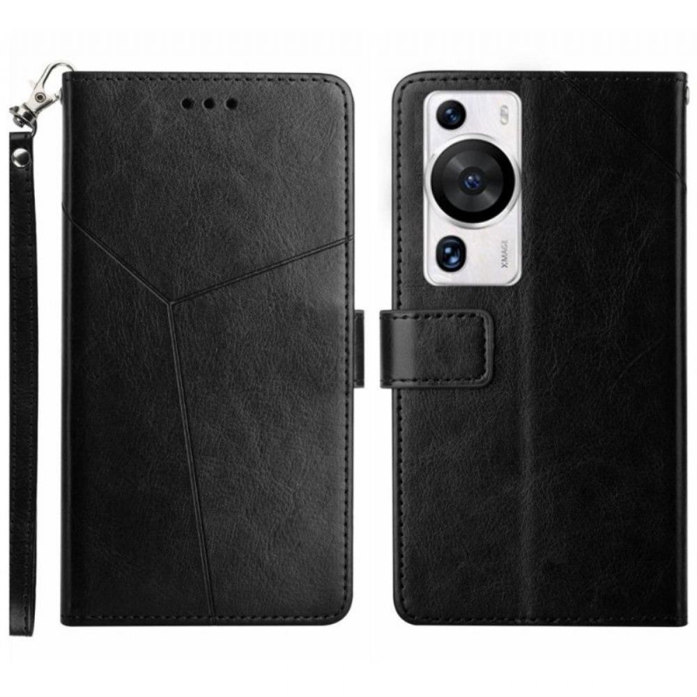 Kožené Pouzdro Na Huawei P60 Pro Na Lana Design Popruhu Y
