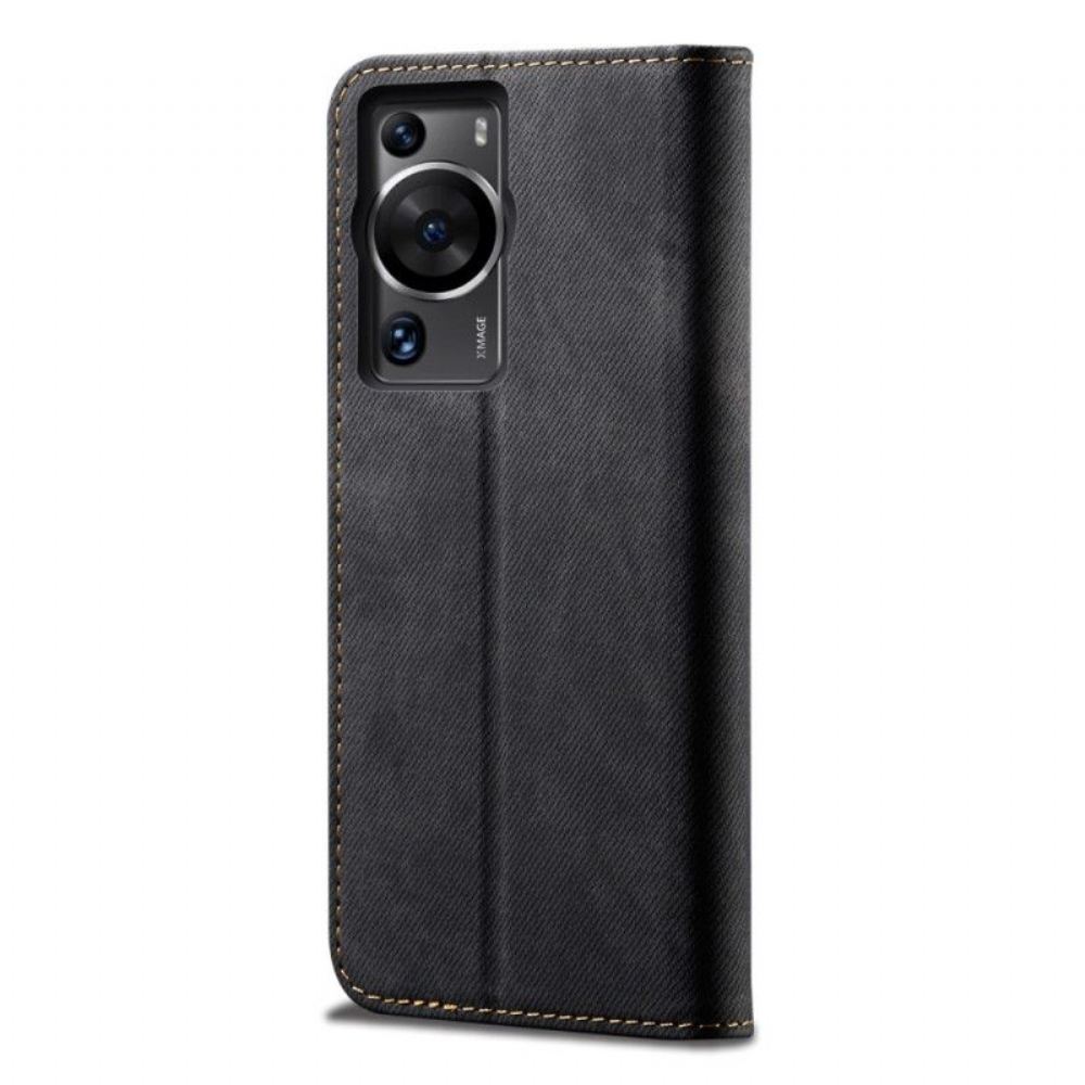 Kryty Na Mobil Na Huawei P60 Pro Flipové Pouzdro Džínová Tkanina