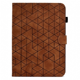 Kožený Kryt Samsung Galaxy Tab S9 Geometrický Vzor