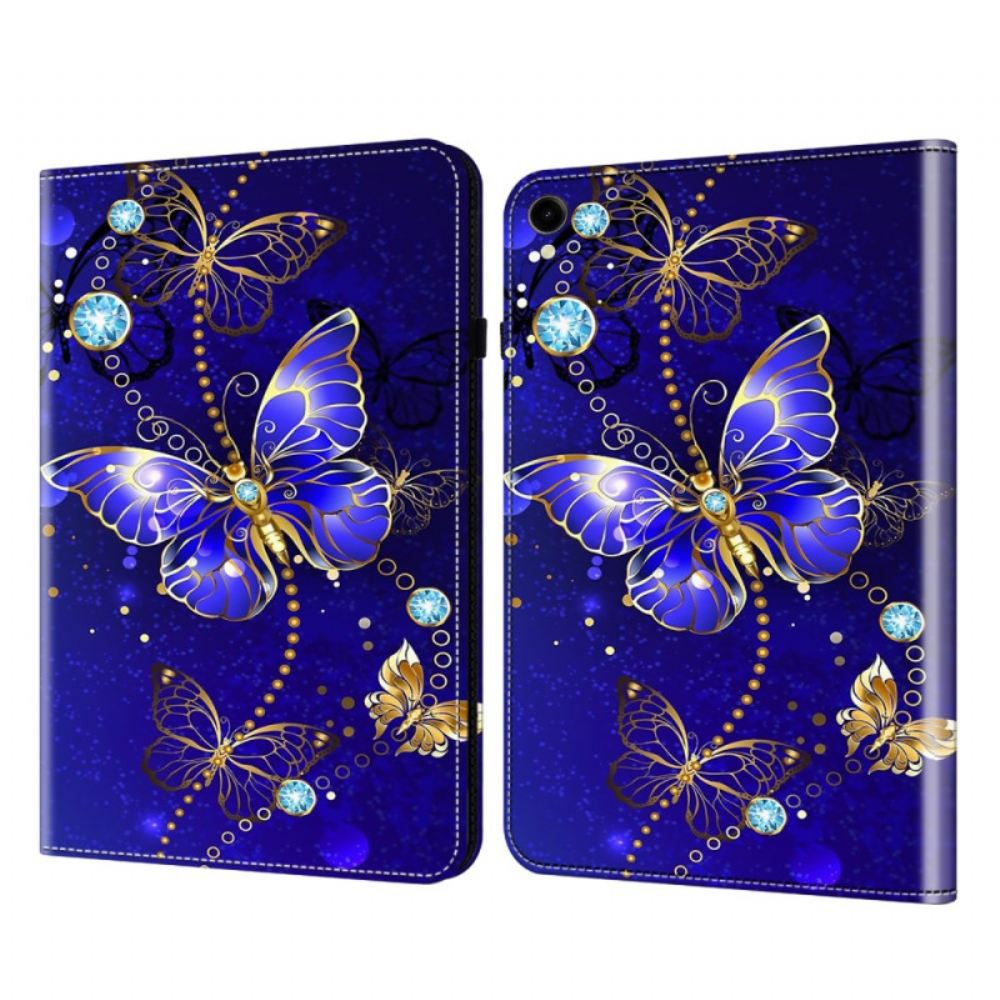 Pouzdro Na Samsung Galaxy Tab S9 Diamantoví Motýli