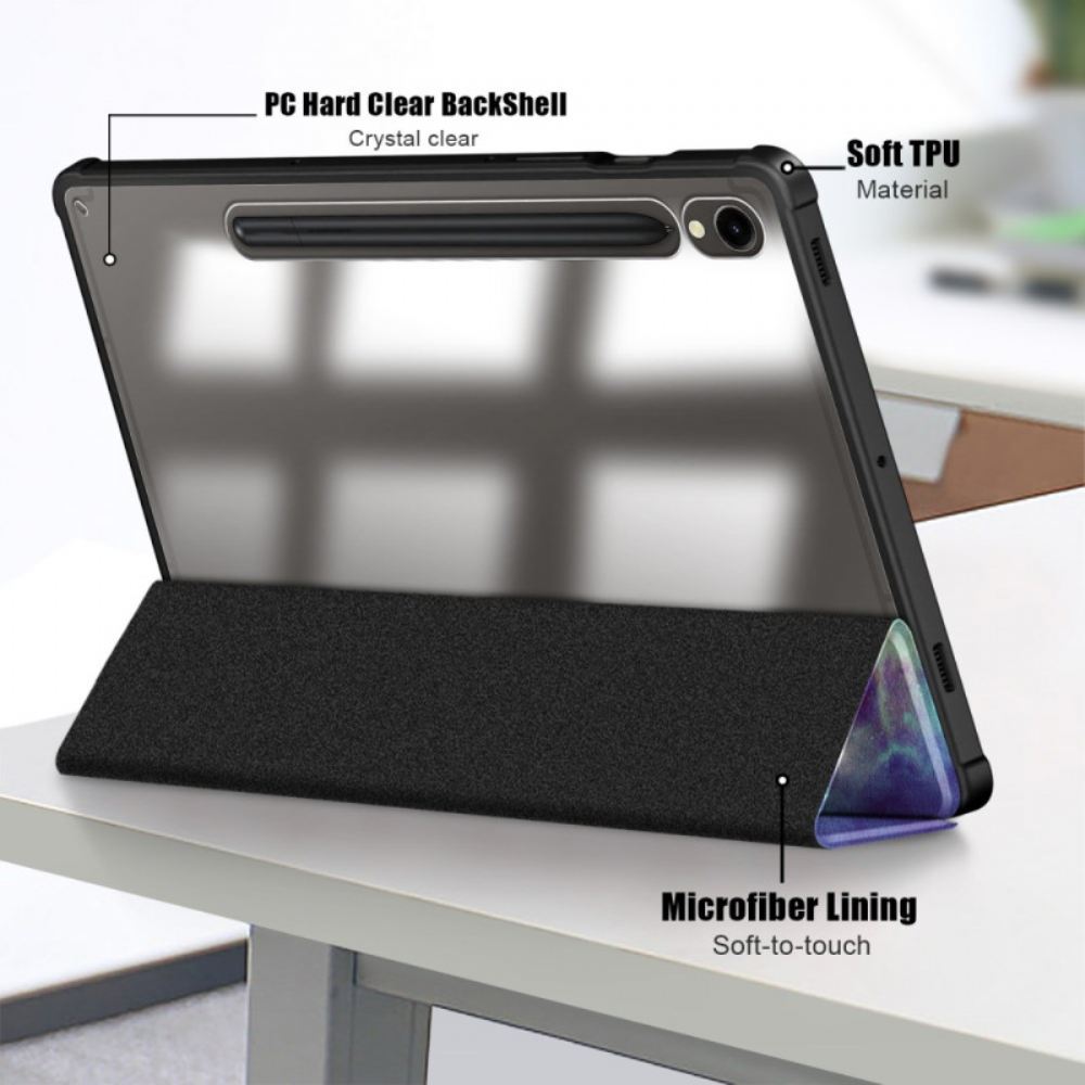 Samsung Galaxy Tab S9 Držák Dotykového Pera Galaxy Transparent Back